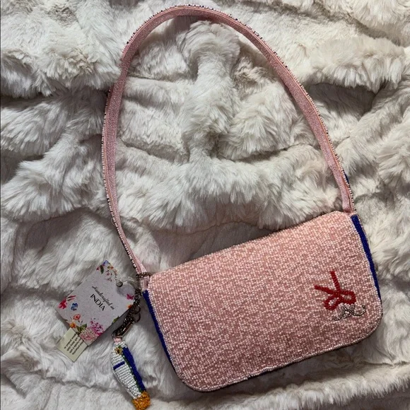 🐟🌸 Viral Pink Sardine Beaded Shoulder Bag NWT Beach Girlie Aesthetic 🌊💕 - Picture 11 of 11